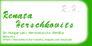 renata herschkovits business card